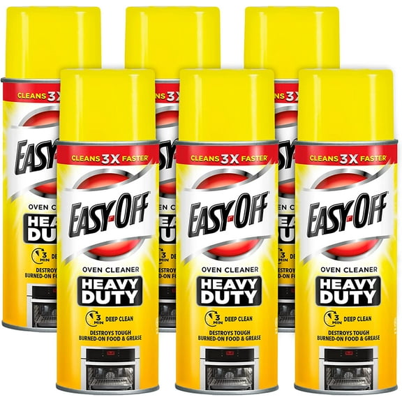 Easy-Off Heavy Duty Oven Cleaner, Regular Scent 87 oz (6 Cans x 14.5 oz)