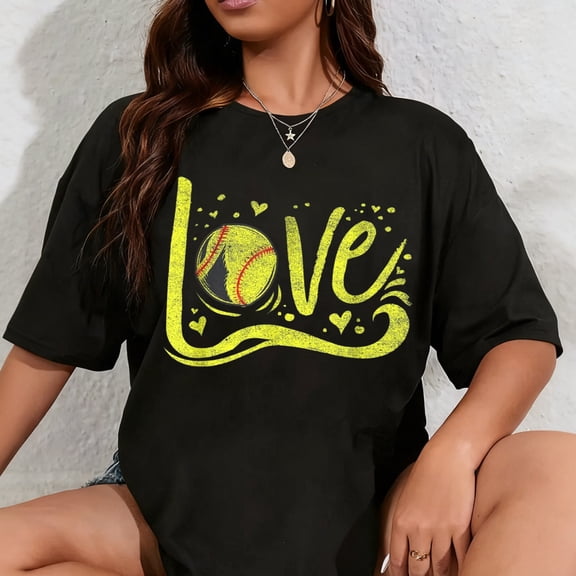 100% Cotton Softball Shirt Women Teen Girls Softball Lover Softball Mom T-Shirt