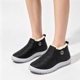 thumbnail image 2 of EKVAHL Unisex Slip‑On Winter Ankle Booties, Warm Outdoor Snow Boots, Faux Fur Lined Lightweight Non‑Slip Walking Boots Black, 2 of 3
