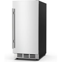 15 Inch Outdoor Beverage Fridge, 80 Can Beverage Refrigerator, Stainless Steel Finish