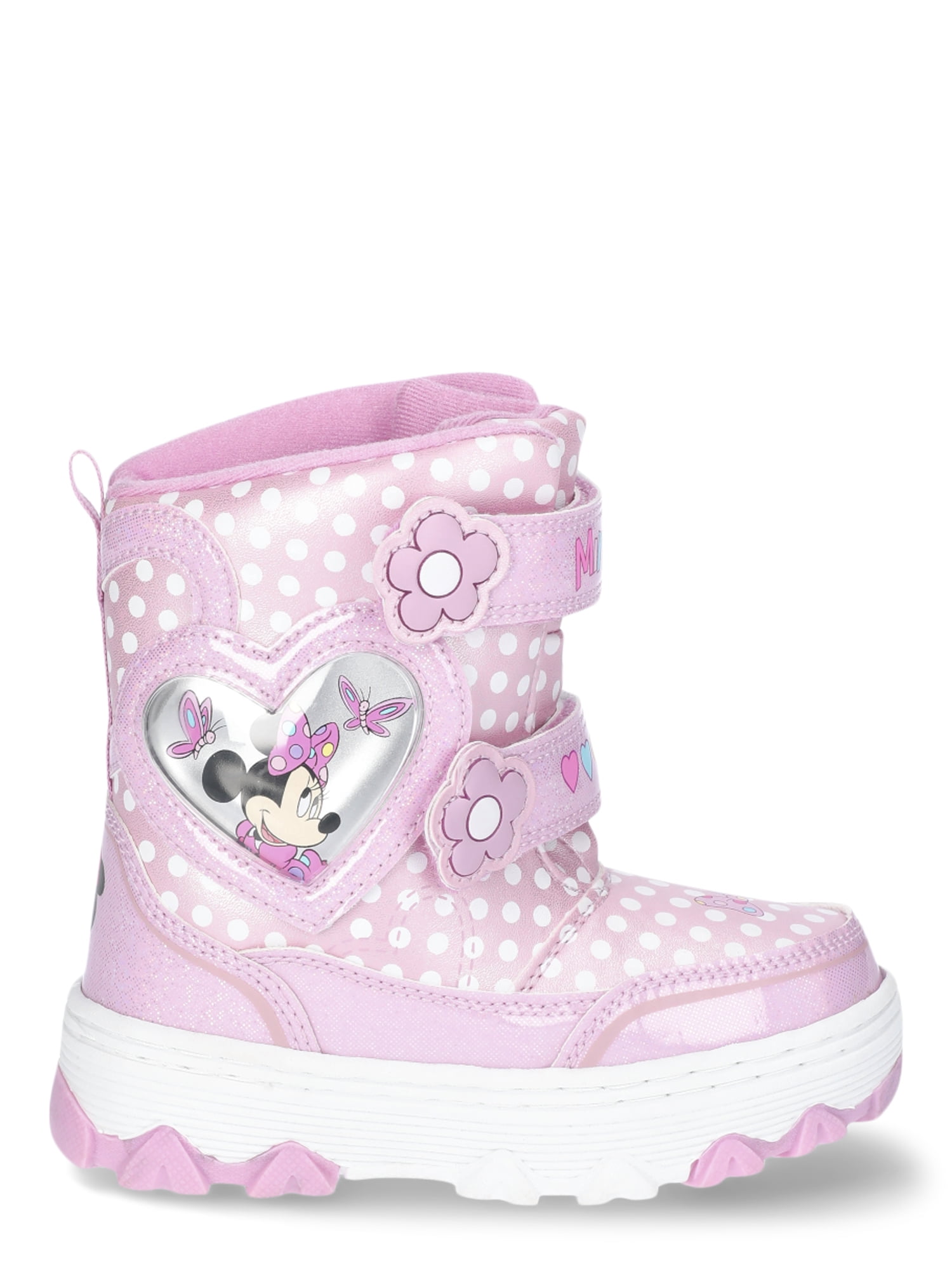Disney Toddler Girls Minnie Mouse Snow Boots, Sizes 7-12