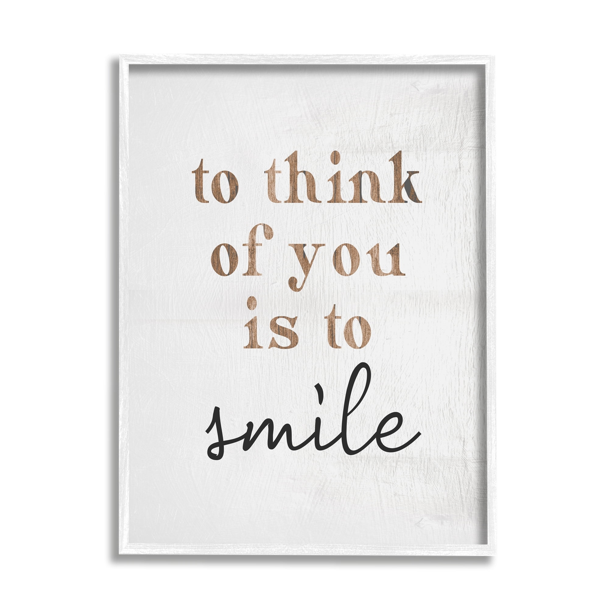 Stupell Industries Romantic Smile Quote Pretty Glam Detail Typography Framed Wall Art, 16 x 20, Design by Lil' Rue