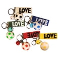 thumbnail image 2 of 5 llaveros creativos de fútbol, llaveros decorativos de fútbol, regalo para fanáticos del deporte, llaveros para hombre y mujer (negro, rojo, azul, amarillo y verde), 2 of 6