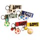 thumbnail image 2 of 5 piezas creativas llaveros de fútbol decorativos llaveros de fútbol aficionados a los deportes llaveros de regalo para hombre mujer (negro rojo azul amarillo y verde), 2 of 4