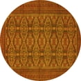 thumbnail image 1 of Ahgly Company Machine Washable Indoor Round Persian Yellow Traditional Area Rugs, 8' Round, 1 of 4