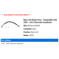 thumbnail image 2 of Rear Left Brake Hose - Compatible with 2007 - 2013 Chevy Avalanche 2008 2009 2010 2011 2012, 2 of 2