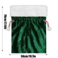 thumbnail image 2 of Liyamei Velvet Santa Drawstring Pouch Holiday Party Sack For Wrapping Xmas Celebration And Storage Reusable Festive Suitable For Xmas (Dark Green), 2 of 5