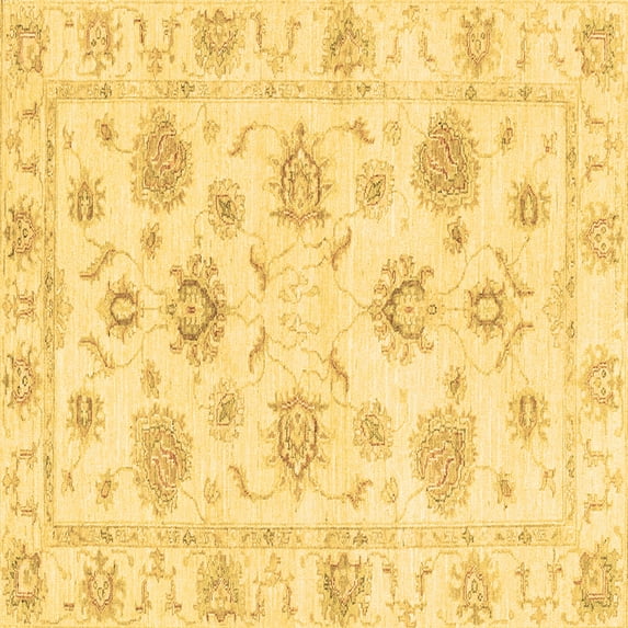 Ahgly Company Indoor Square Oriental Brown Traditional Area Rugs, 7' Square