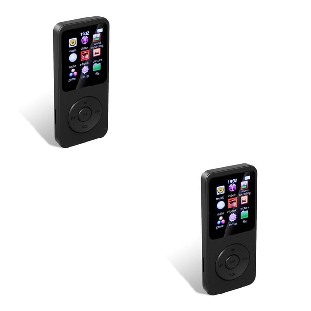 Sidaley Reproductores de música E-book compatible con Bluetooth Grabadora de voz Altavoz de sonido incorporado Reemplazo para Windows XP / VISTA / Negro Sin tarjeta TF 2piezas