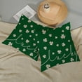 thumbnail image 5 of St Patricks Day Pillow Covers 18x18 Green White Clover Decor Throw Pillows Case for Couch Lucky Shamrocks Spring Indoor Outdoor Decorative Cushion Case for Sofa Bed Decorations Set of 2, 5 of 6