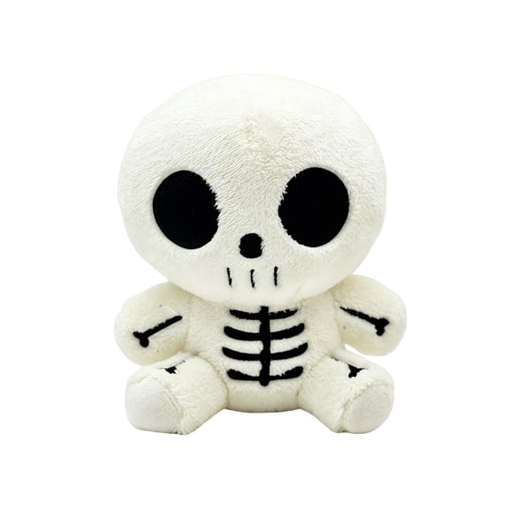 Halloween Skeleton Stuffed Doll 10 Inch Cute Plush Toy Spooky Soft Plushies Cushion Doll Toy for Halloween Party Home Decoration Gift for Kids