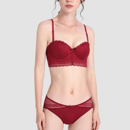 GENGING Bras Women Women s Sexy Lingerie Ultra-thin High Beauty Lace Hidden Deals 2024 Underwear Two-piece Set