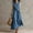 Blue, variant on Morttic Women's Solid Color Sleeveless Shirt Dress – Lapel Half Button, Ruffled Details, Side Pockets Boho Beach Long Dress Black,S