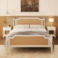 thumbnail image 1 of Natural Rattan & Solid Pine Bed Offering Rustic Retro Charm and Optimal Sleep, 1 of 10