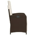 thumbnail image 3 of vidaXL Chaise de Jardin Extérieure Inclinable avec Repose-Pieds - Rotin Poly Brun, 3 of 5