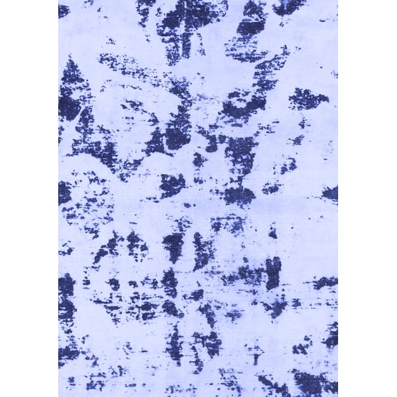 Ahgly Company Machine Washable Indoor Rectangle Abstract Blue Modern Area Rugs, 6' x 9'