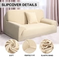 thumbnail image 3 of PiccoCasa Jacquard Sofa Covers Strech Thick Couch Slipcover, Beige Large, 3 of 6