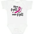 thumbnail image 3 of Inktastic Breast Cancer Awareness Her Fight is Our Fight Boys or Girls Baby Bodysuit, 3 of 5