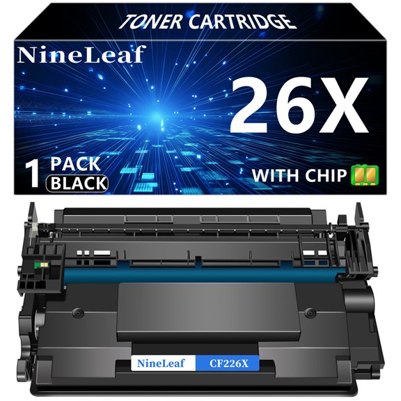NineLeaf 1-Pack 26X Compatible Toner Cartridge Replacement for HP CF226X 26A CF226A Black Toner Cartridge to use for Laserjet Pro M402n M402dn M402d M402dw M402dne MFP M426dw M426fdw M426fdn Printer