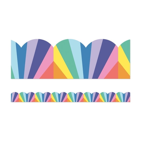 Carson Dellosa Rainbow Burst Scalloped Bulletin Board Borders (CD 108518)