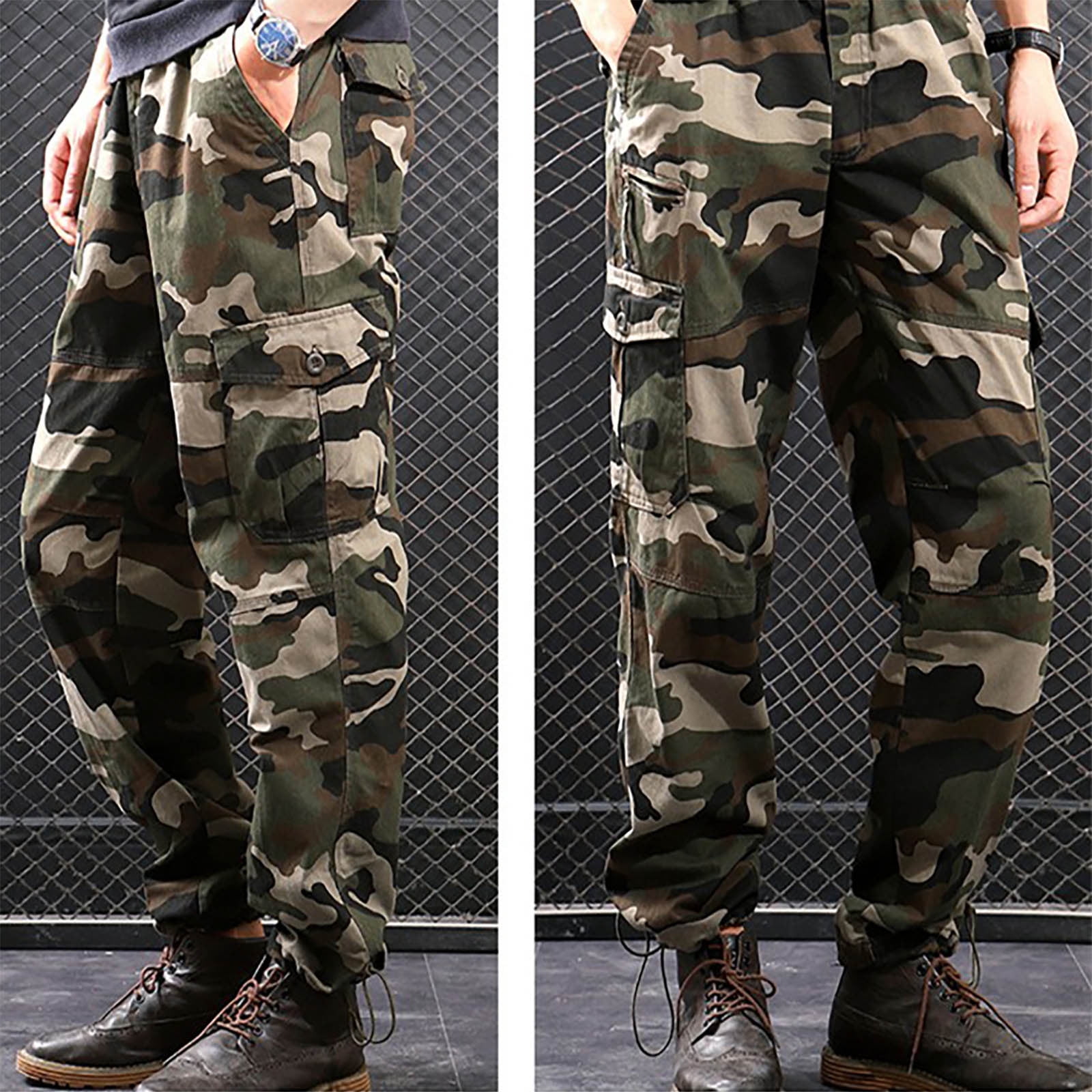 Juebong Mens Tactical Outdoor Military Army Cargo Pants for Men Casual  Hiking Trousers with Pockets,Khaki,L - Walmart.com