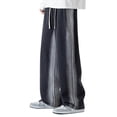 thumbnail image 1 of B91xZ Men's Straight Fit Jean Ripped Straight Holes Biker Stretchy Jeans,Black XXXL, 1 of 5