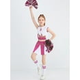 thumbnail image 2 of LOLANTA Girls Cheerleader Costume Pleated Skirt 4PCs Set Cheerleader Outfit with Pom Pom, 2 of 5
