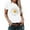 White, variant on Fesfesfes Tee Shirts Womens Women Short Sleeve Floral Printed Sunflower Round Neck Tops T-Shirt Blouse Short Sleeve Undershirt for Women 10(XL)