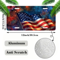 thumbnail image 2 of 1 Pcs 2D Flat License Plate Covers & Frames, American flag and fireworks For Decorative Front, Waterproof For Decoration Aluminum License Plate Covers & Frames Cover For Men Women, 12" X 6", 2 of 7