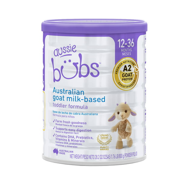 Aussie Bubs Australian Goat Milk-based Toddler Formula, Powder, 28.2 oz