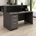 thumbnail image 3 of Arrive 60W x 30D Reception Desk with Drawers in Storm Gray - Engineered Wood, 3 of 11