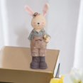 thumbnail image 1 of maskred Delightful Rabbit Statue Figurines Animal Sculpture Craft Wedding Gift male 8.5x23.5cm 1Set, 1 of 6