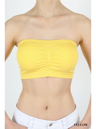 Wholesale2717 Seamless Bras and Tube Tops-Seamless Adjustable Strap Bra  (Yellow)