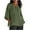Army Green, variant on Women’s 3/4 Sleeve V-Neck Blouse Summer Casual Solid Tops – Lightweight, Breathable Cotton Flowy T-Shirt
