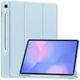thumbnail image 1 of For Samsung Galaxy Tab S10 FE+ Case Trifold Stand Solid Color Leather Tablet Cover with Pen Slot, 1 of 5