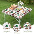 thumbnail image 4 of Football Helmets and Balls Pattern Square Fitted Tablecloth with Elastic Edge,Square Table Cover,Washable Elastic Table Cover for Home Kitchen Party Decor 36"x36", 4 of 6