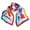 Rainbow Felines on White, variant on ® Vibrant 100% Silk Long Scarf 51" x 10.5", Happy Puppies
