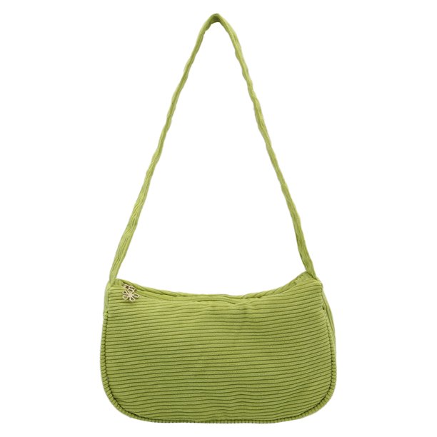 Bolso de hombro de pana para mujer a la moda bolsos de mano de color sólido (verde) Tmvgtek Oficina Multiescena Multifunción