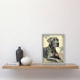 thumbnail image 2 of Great Dane Dog with Floral Pattern Modern Linocut Illustration Artwork Framed Wall Art Print A4, 2 of 4