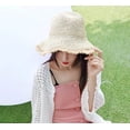 thumbnail image 2 of CoCopeaunts Straw Hat for Womens Wide Brim Fishing Hats Foldable Bucket Hat UV Protection Outdoor Travel Beach Hat 2023, 2 of 7