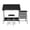 Silver & Black, variant on Studio Designs Comet Center Plus Drawing Table with Padded Stool  2 Piece Set (36" Wide Adjustable Top)