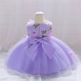 thumbnail image 4 of Peyan 3-24M Infant Newborn Baby Girl Princess Dress Birthday Party Christmas Formal Tutu Sleeveless Dresses, 4 of 7