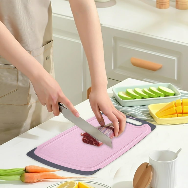 Bestdin Cutting Boards Set, 3 Pieces BPA Free Chopping Board, Plastic  Cutting Board with Easy Grip Handle, Non-porous Meat Cutting Board,  Dishwasher