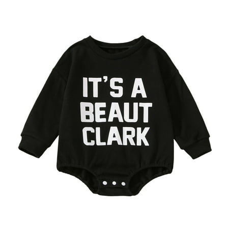 

Meihuida Christmas Infant Toddler Baby Girl Boy Rompers Letters Print Casual Long Sleeve Jumpsuit