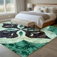 thumbnail image 4 of Abstract Green Black Flowers 5x7 Area Rugs for Living Room, Vintage Abstract Black Green Flowers Non Slip Floor Mat Washable Low-Profile Indoor Carpet for Bedroom, Dining Room, Bathroom, 4 of 9
