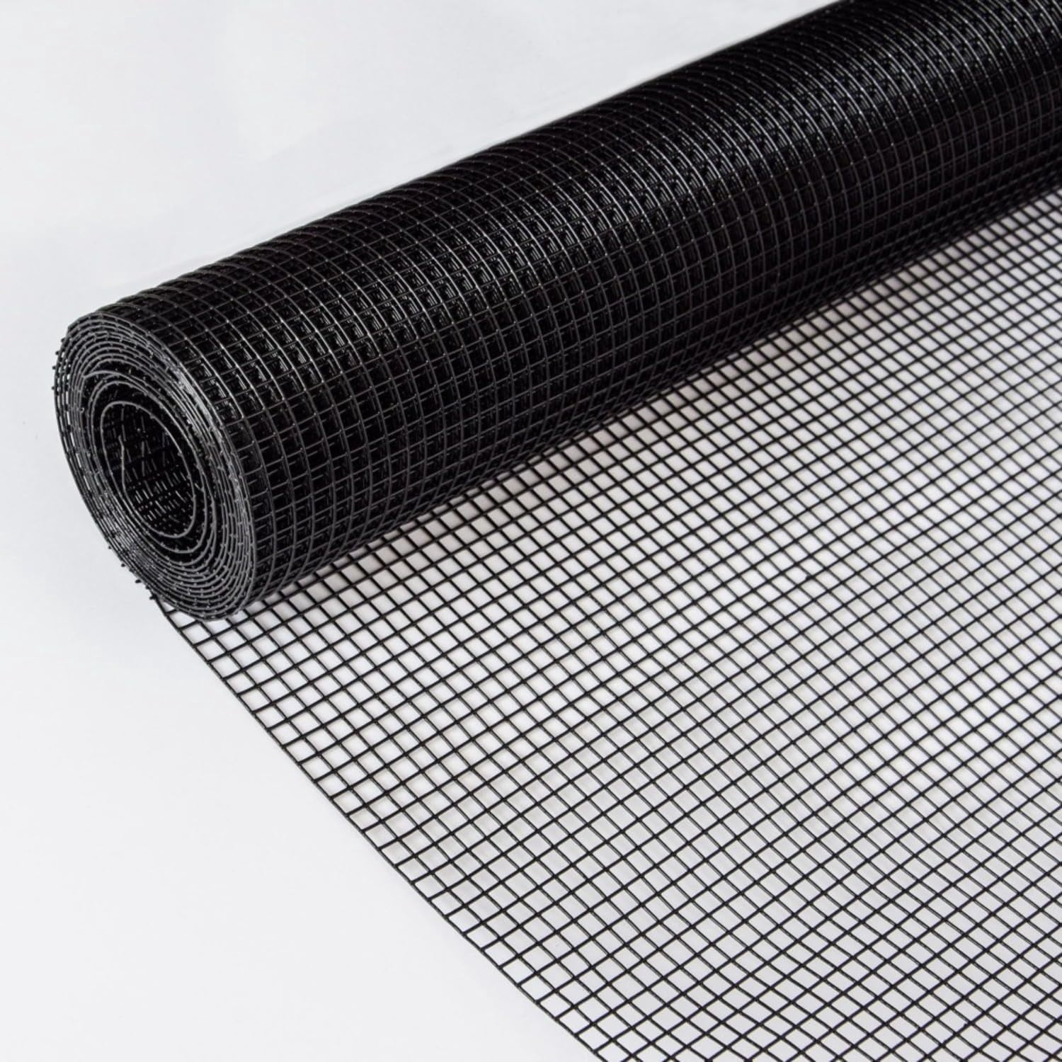 24 inch x 100 ft Black Hardware Cloth,1/4 Inch Mesh 21 Gauge - PVC Coated Welded Wire Mesh - Heavy Duty Galvanized Metal Fencing for Chicken Coop,Poultry Netting,Garden Protection,Animal Enclosures