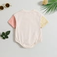 thumbnail image 6 of Kids Sport Jumpsuit 𝐈𝐧fant Boys Girls Outfit Short Sleeve Patchwork Colour Romper 𝐍ewborn Romper with Pocket, 6 of 6