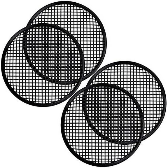 Nippon America 4 Pieces 6.5" Inch Waffle Speaker Sub Woofer Metal Grills With Clips And Screws Speakers