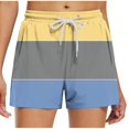 thumbnail image 2 of Rezuofi 2 Pcs Women's Board Shorts Quick Dry Summer Sports Drawstring Beach Trunks Built-in Liner with Pockets, 2 of 5