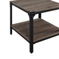 thumbnail image 4 of Topcobe Table d'Appoint Table Basse avec Étagère de Rangement, Table à Thé pour Salon, Couleur Chêne, 20" x 20" x 20", 4 of 5
